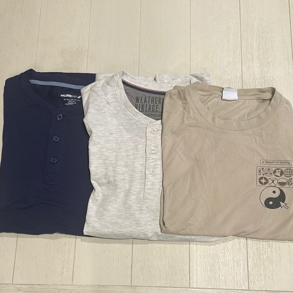 Aerie Kids Short Sleeve Tees - Navy, Gray, Tan